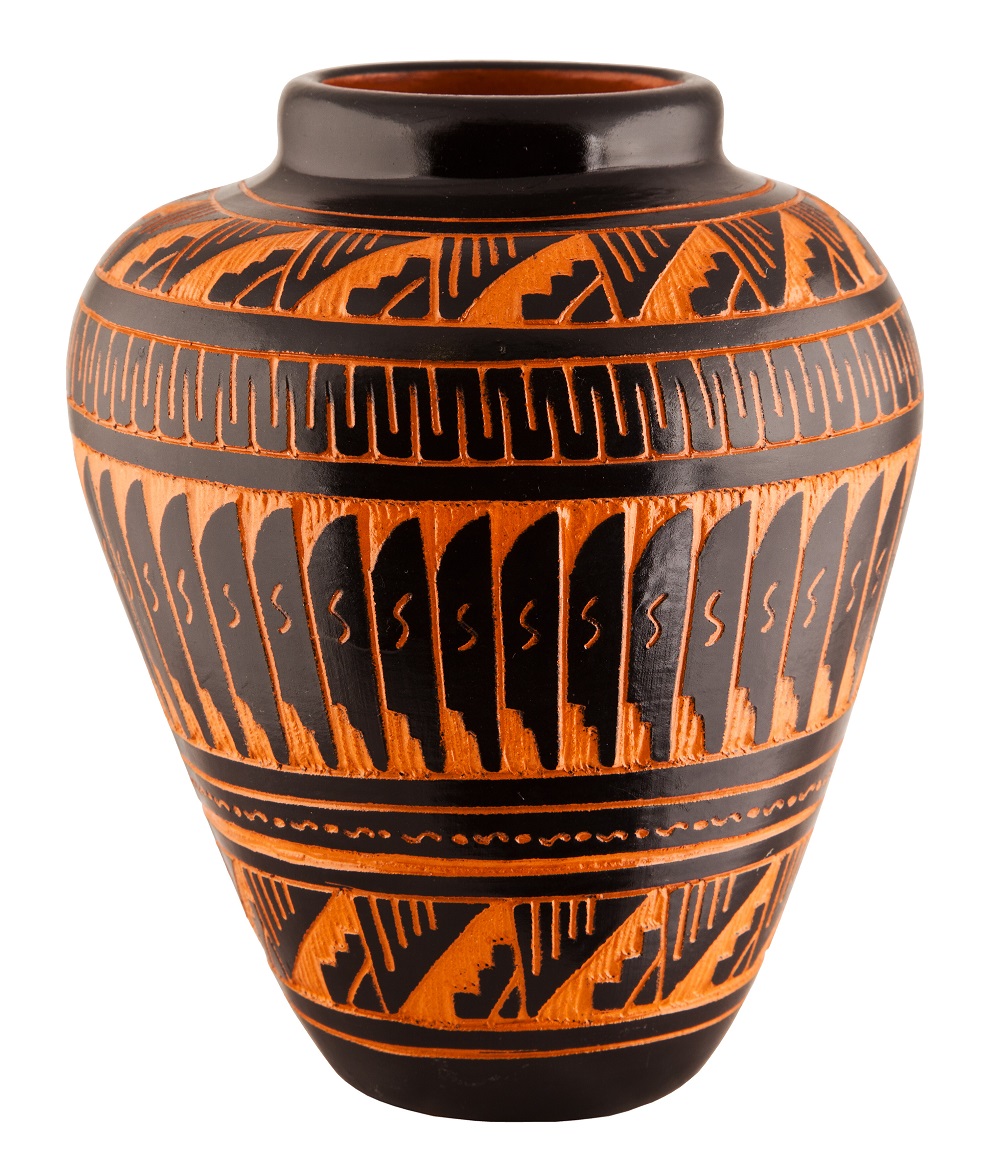 Navajo Native American Clay Pottery Decorative Vase. Photo James