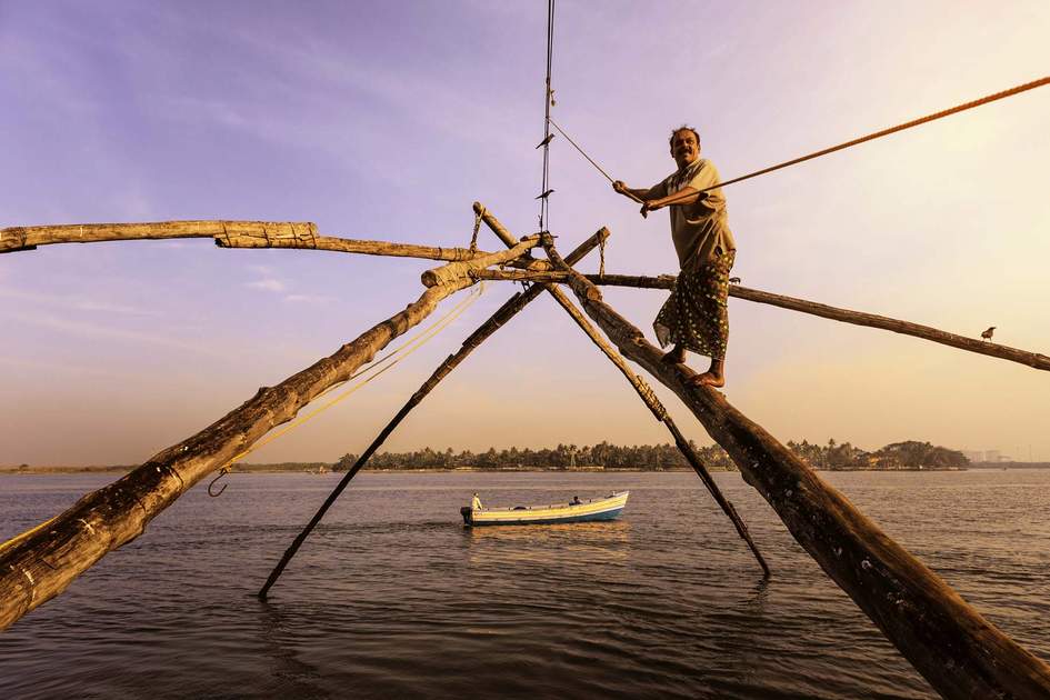 Chinese fishing nets in Fort Kochi, Kerala