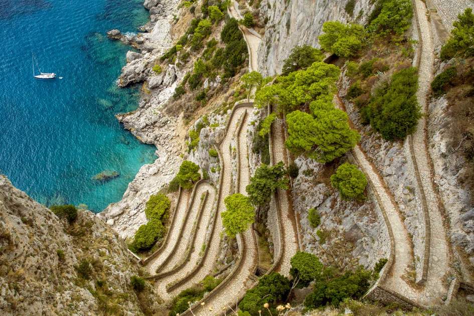 Via Krupp on Capri island in Italy