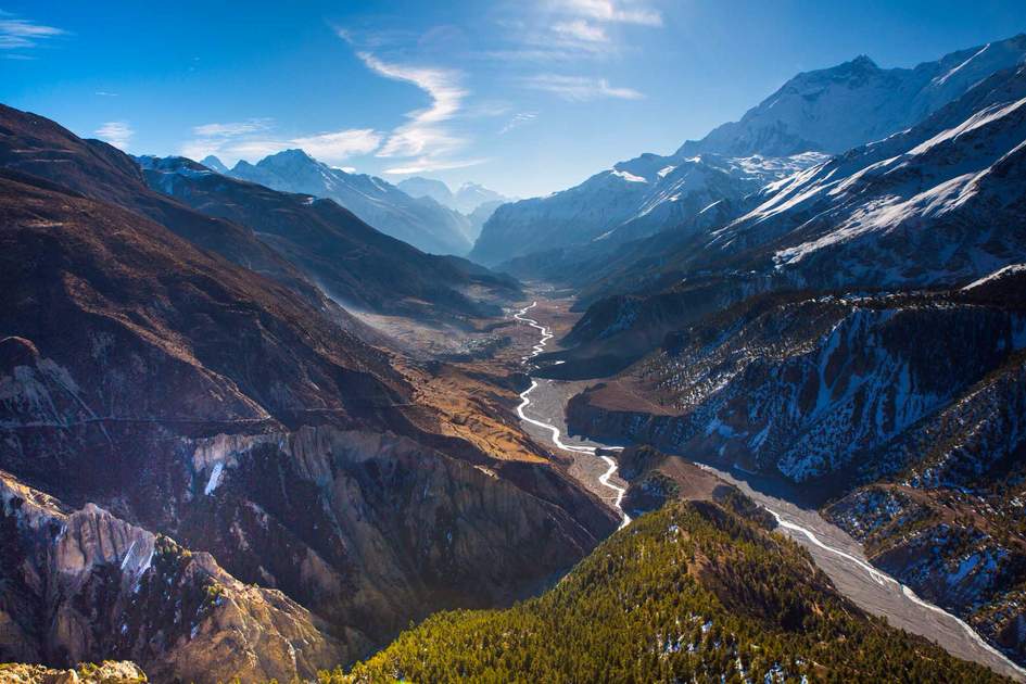 Beautiful landscape in Himalayas mountains, Annapurna trek, Nepal