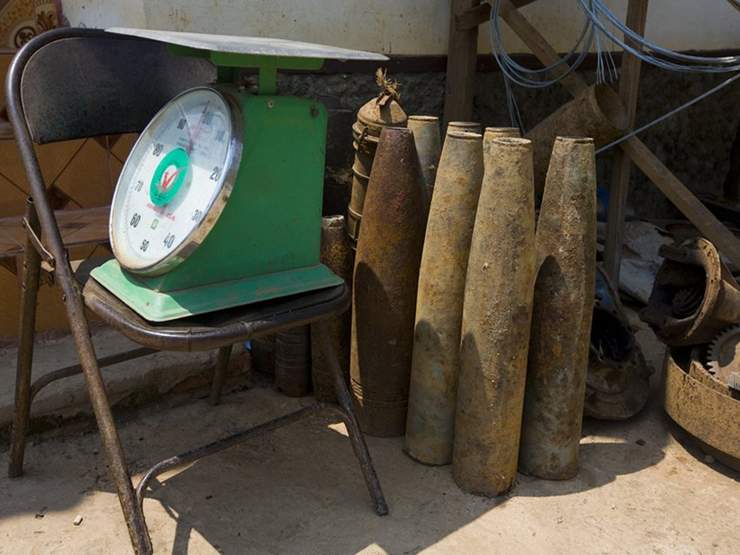 Reminders of the Vietnam war are visible all over eastern Laos, (photo by Peter Stuckings)